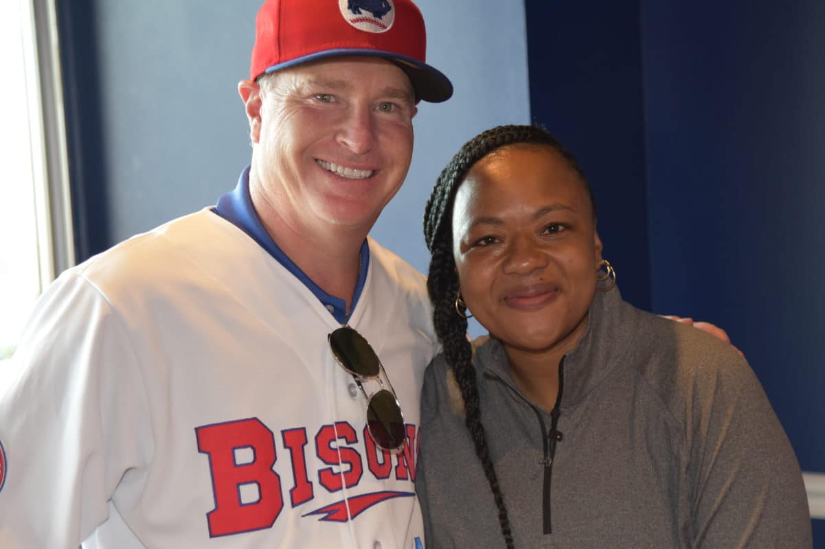 Todd Shatkin DDS - Buffalo Bisons 2019 - Smile Makeover - Dr. Todd Shatkin with Patient - Aesthetic Associates Centre