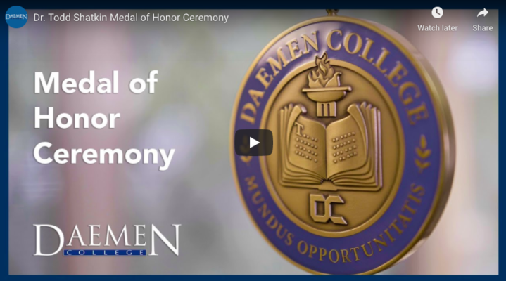 Dr. Todd Shatkin Presented The Presidential Medal by Daemen College